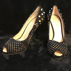 Black Giuseppe Zanotti Rhinestone Heels